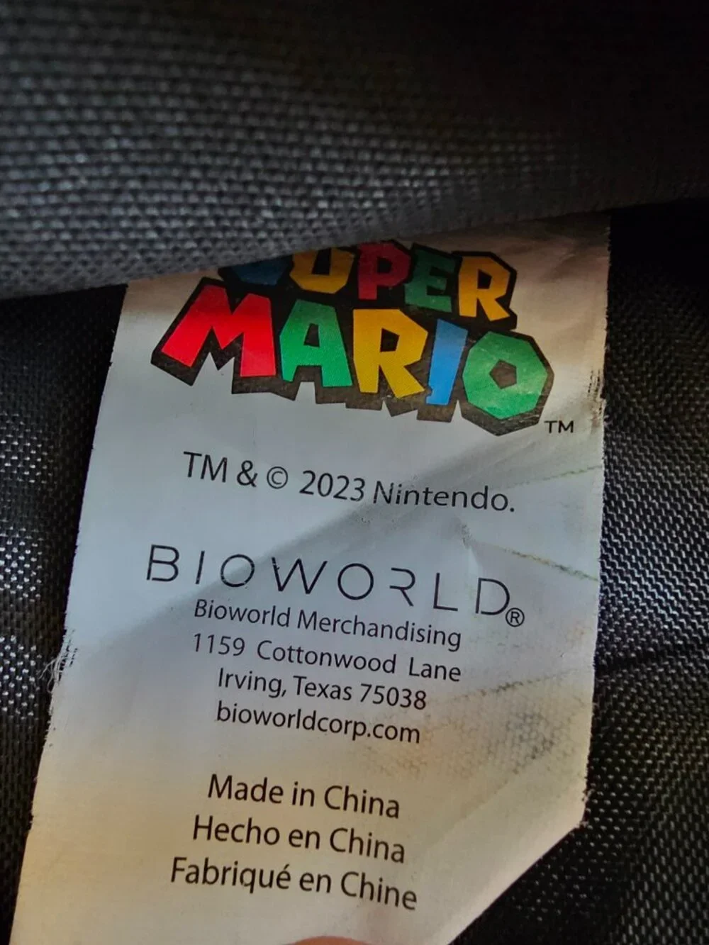 Bioworld Nintendo Super Mario Kids Backpack with Pencil Pouch Yoshi Toad Black